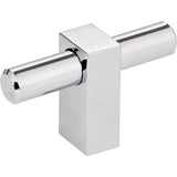 Jeffrey Alexander - 2-3/8'' Overall Length Polished Chrome Larkin ''T'' Knob - Polished Chrome