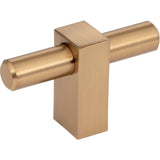 Jeffrey Alexander - 2-3/8'' Overall Length Satin Bronze Larkin ''T'' Knob - Satin Bronze