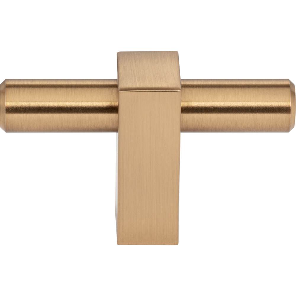 2-3/8'' Overall Length Brushed Gold Larkin ''T'' Knob