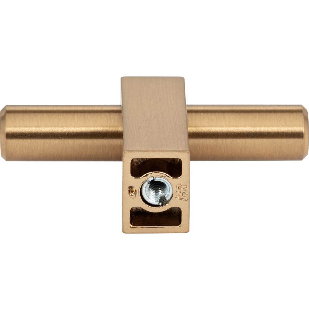 2-3/8'' Overall Length Brushed Gold Larkin ''T'' Knob