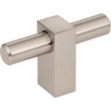 Jeffrey Alexander - 2-3/8'' Overall Length Satin Nickel Larkin ''T'' Knob - Satin Nickel