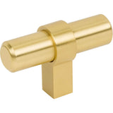 Jeffrey Alexander - 2'' Overall Length Brushed Gold Key Grande Cabinet ''T'' Knob - Brushed Gold