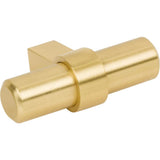 2'' Overall Length Brushed Gold Key Grande Cabinet ''T'' Knob