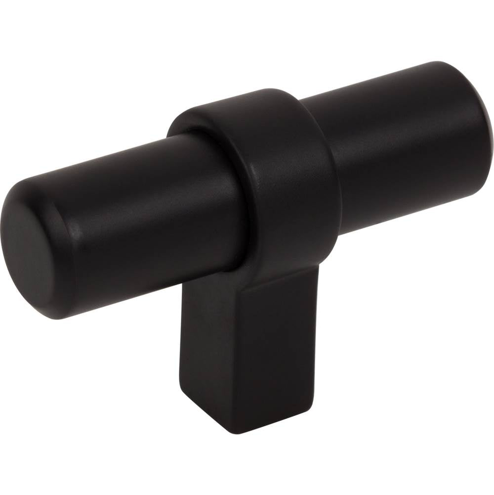 Jeffrey Alexander - 2'' Overall Length Matte Black Key Grande Cabinet ''T'' Knob - Matte Black