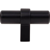 2'' Overall Length Matte Black Key Grande Cabinet ''T'' Knob