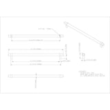 319 mm Center-to-Center Matte Black Key Grande Cabinet Bar Pull