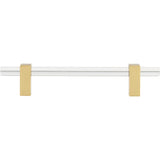128 mm Center-to-Center Brushed Gold Spencer Cabinet Bar Pull