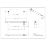 160 mm Center-to-Center Brushed Gold Spencer Cabinet Bar Pull