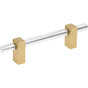 Jeffrey Alexander - 96 mm Center-to-Center Brushed Gold Spencer Cabinet Bar Pull - Brushed Gold
