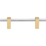 96 mm Center-to-Center Brushed Gold Spencer Cabinet Bar Pull
