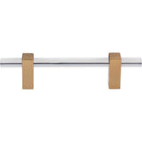 96 mm Center-to-Center Brushed Gold Spencer Cabinet Bar Pull