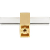2-3/8'' Overall Length Brushed Gold Spencer ''T'' Knob