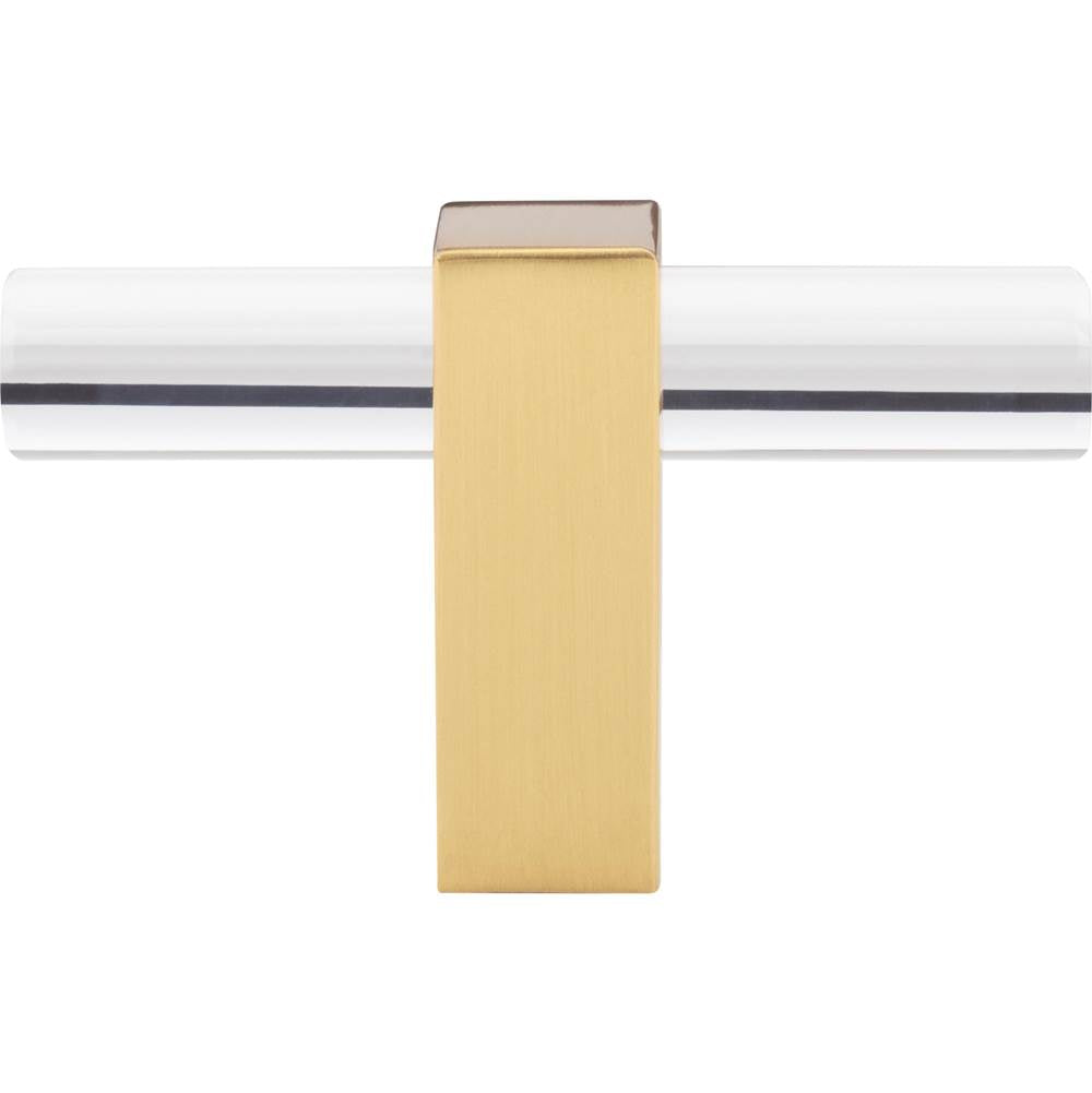 2-3/8'' Overall Length Brushed Gold Spencer ''T'' Knob