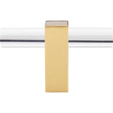 2-3/8'' Overall Length Brushed Gold Spencer ''T'' Knob