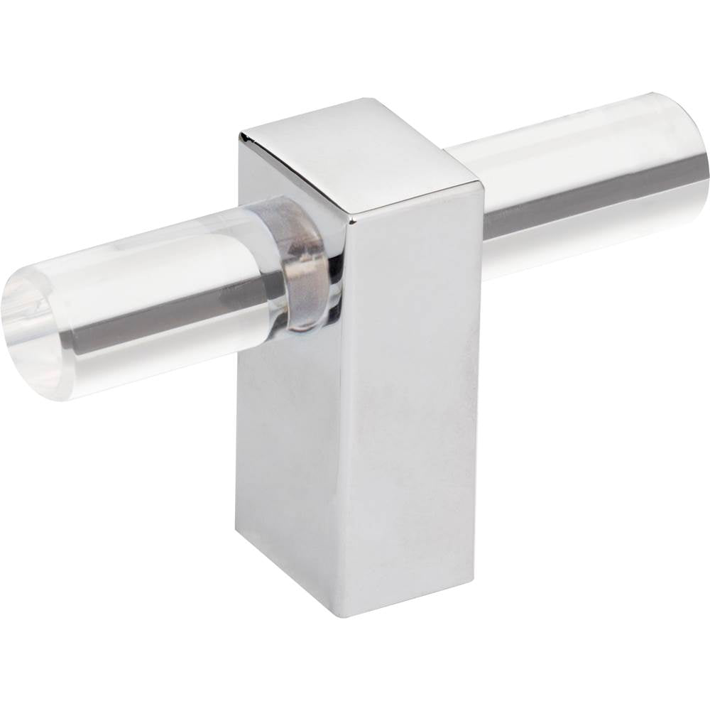 Jeffrey Alexander - 2-3/8'' Overall Length Polished Chrome Spencer ''T'' Knob - Polished Chrome