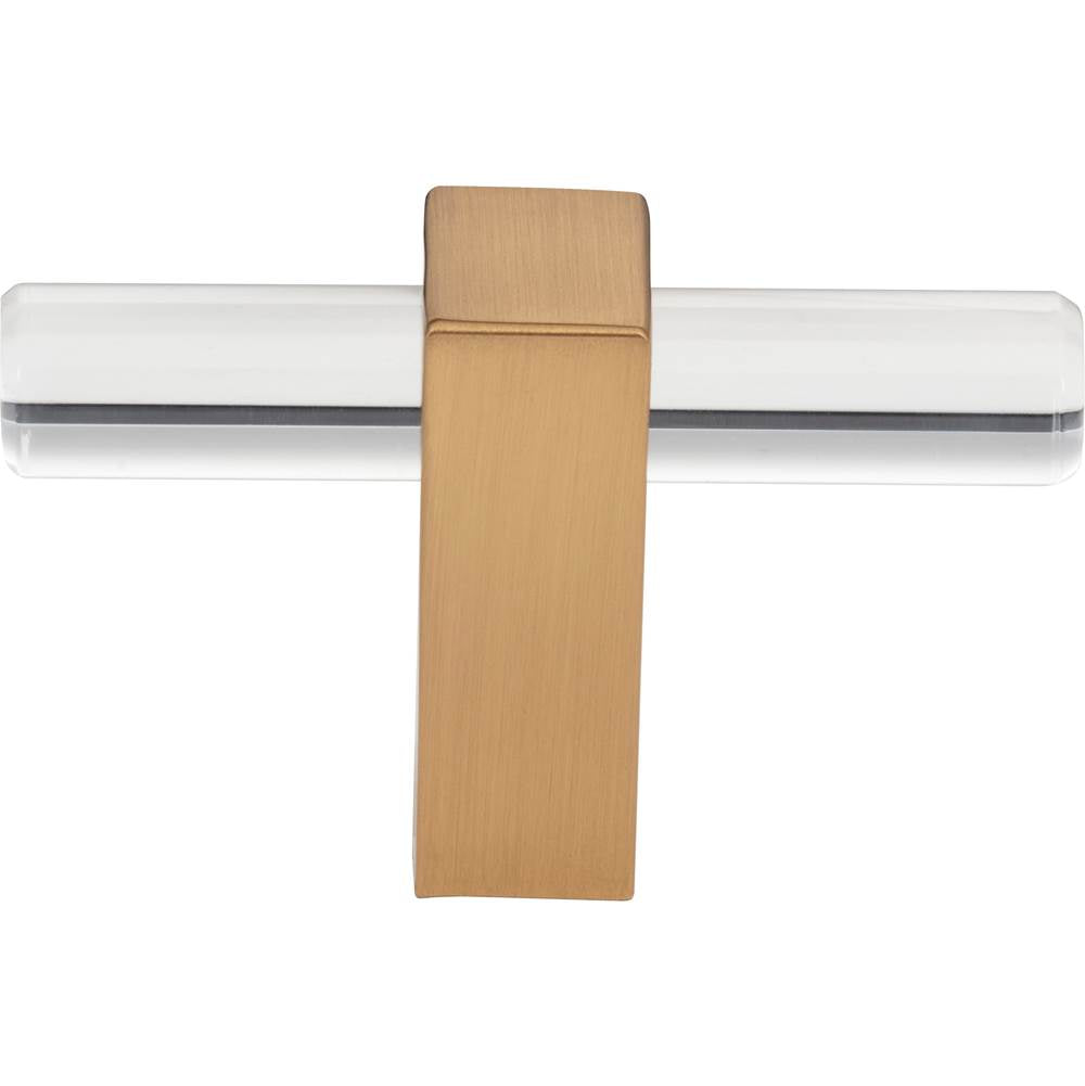 2-3/8'' Overall Length Brushed Gold Spencer ''T'' Knob