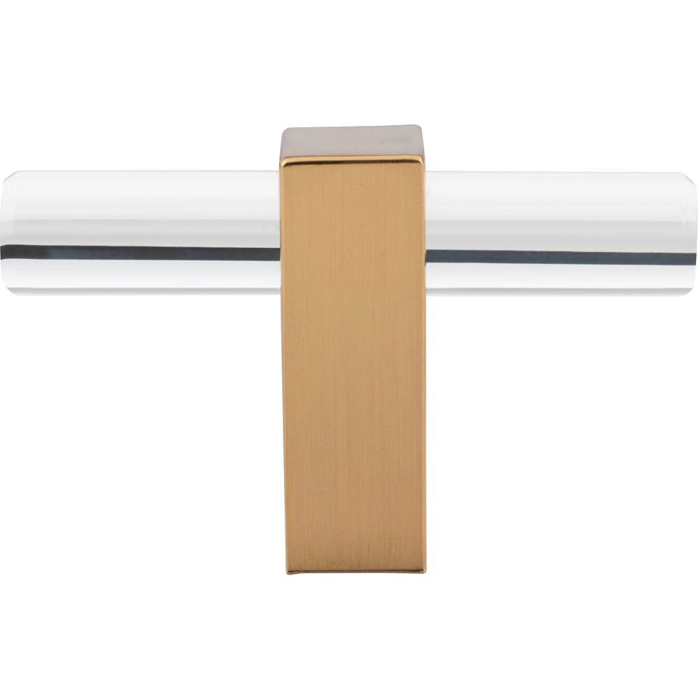 2-3/8'' Overall Length Brushed Gold Spencer ''T'' Knob