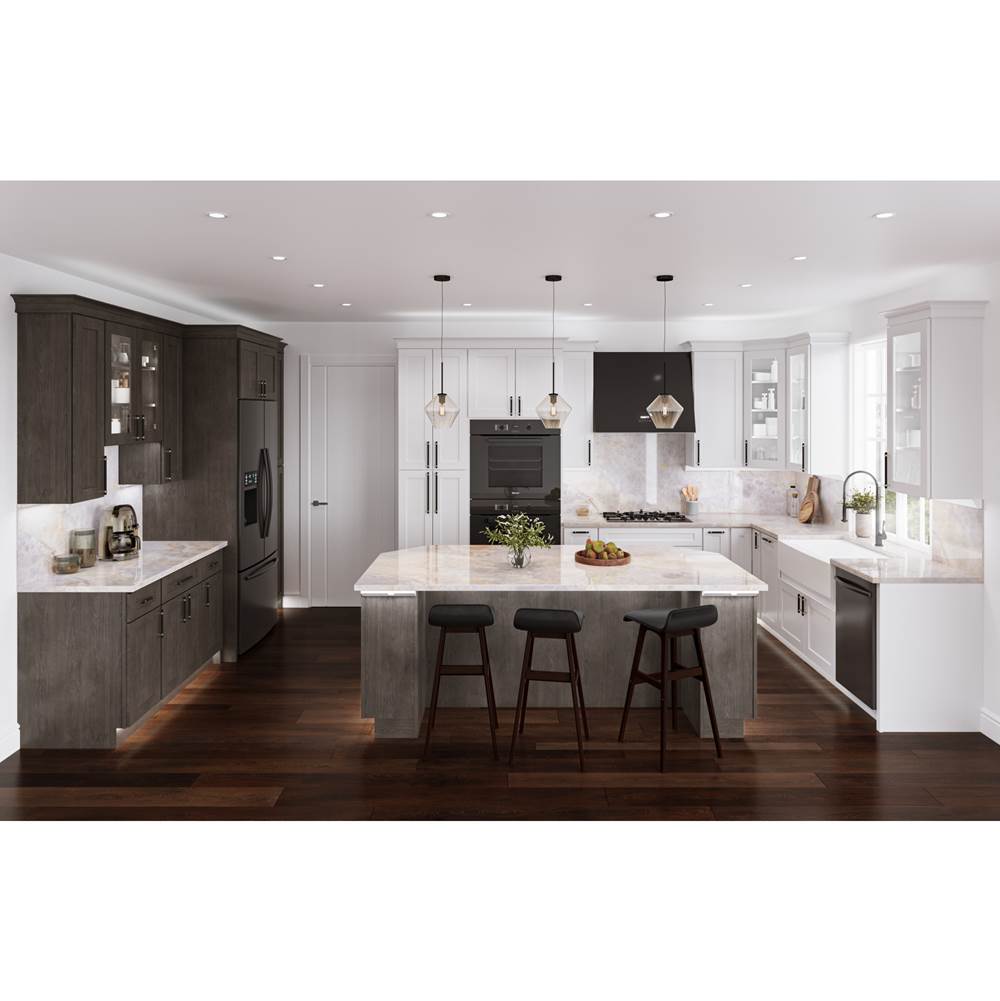 96 mm Center-to-Center Matte Black with Satin Nickel Key Grande Cabinet Bar Pull