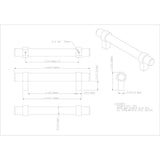 96 mm Center-to-Center Matte Black Key Grande Cabinet Bar Pull