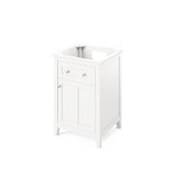 24'' Hale Blue Chatham Vanity, White Carrara Marble Vanity Top, undermount rectangle bowl