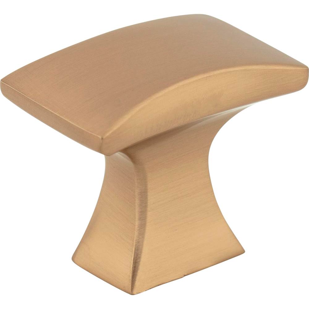 Jeffrey Alexander - 1-1/4'' Overall Length Satin Bronze Flared Philip Cabinet Knob - Satin Bronze