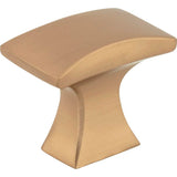 Jeffrey Alexander - 1-1/4'' Overall Length Satin Bronze Flared Philip Cabinet Knob - Satin Bronze