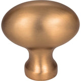 1-9/16'' Overall Length Satin Bronze Football Lyon Cabinet Knob