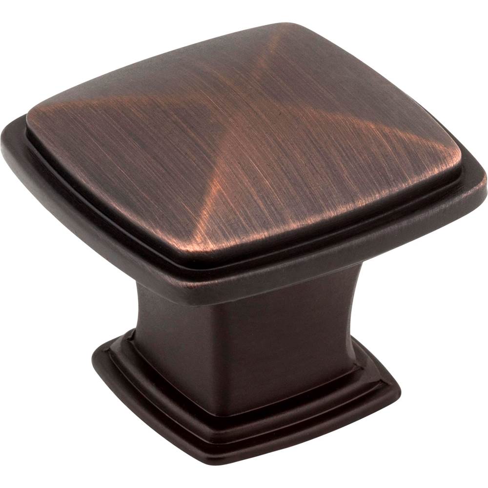 Jeffrey Alexander - 1-3/16'' Overall Length Brushed Oil Rubbed Bronze Square Milan 1 Cabinet Knob - Brushed Oil Rubbed Bronze
