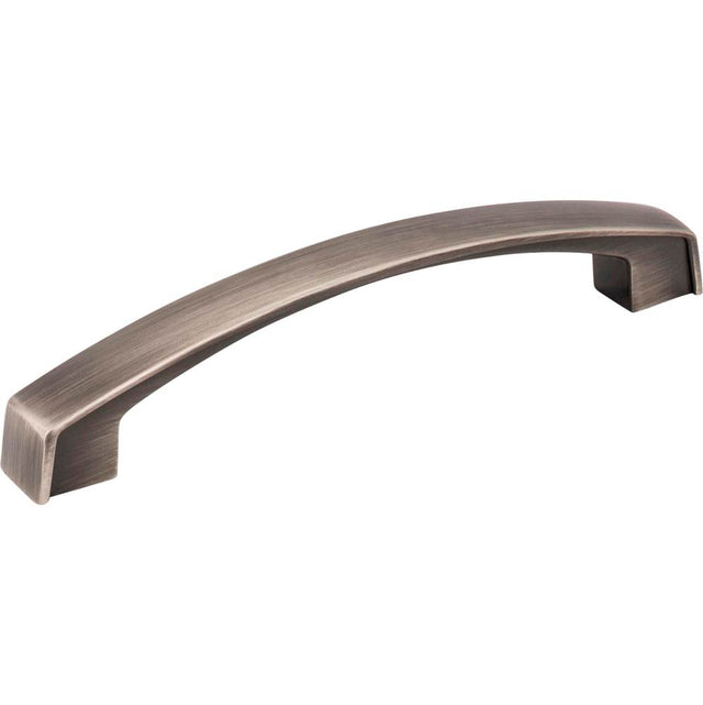 Jeffrey Alexander - 128 mm Center-to-Center Brushed Pewter Square Merrick Cabinet Pull - Brushed Pewter