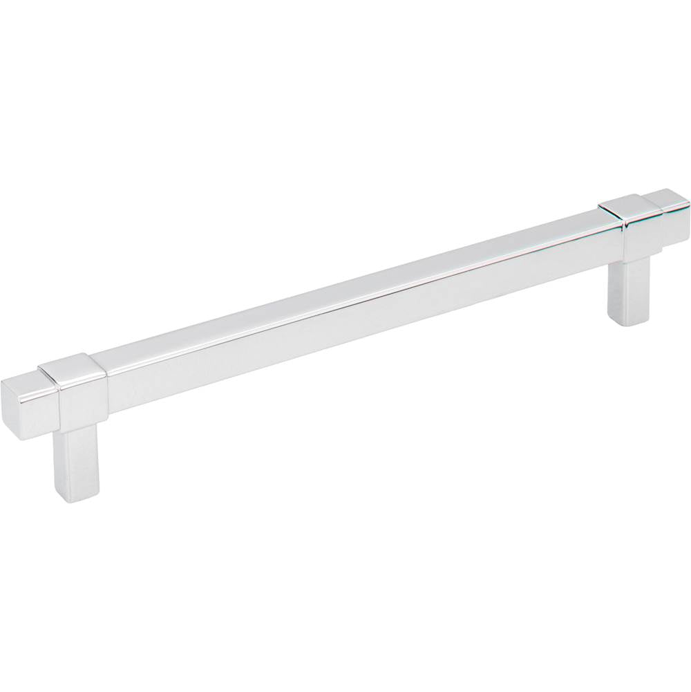 Jeffrey Alexander - 160 mm Center-to-Center Polished Chrome Square Zane Cabinet Pull - Polished Chrome