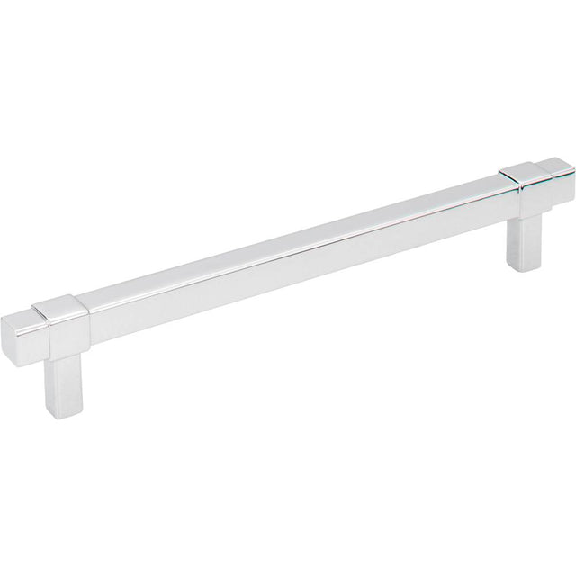 Jeffrey Alexander - 160 mm Center-to-Center Polished Chrome Square Zane Cabinet Pull - Polished Chrome