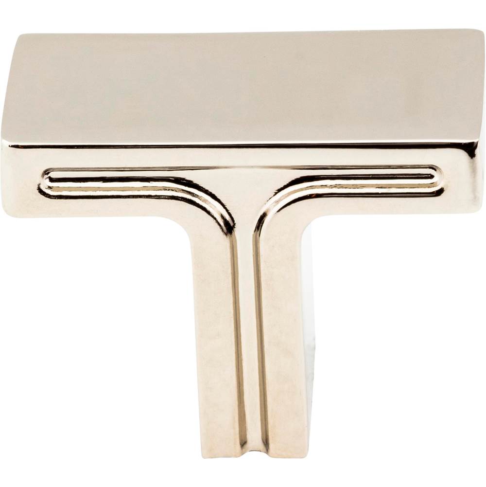 1-3/8'' Overall Length Polished Nickel Rectangle Anwick Cabinet Knob