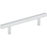 Jeffrey Alexander - 96 mm Center-to-Center Polished Chrome Square Dominique Cabinet Bar Pull - Polished Chrome