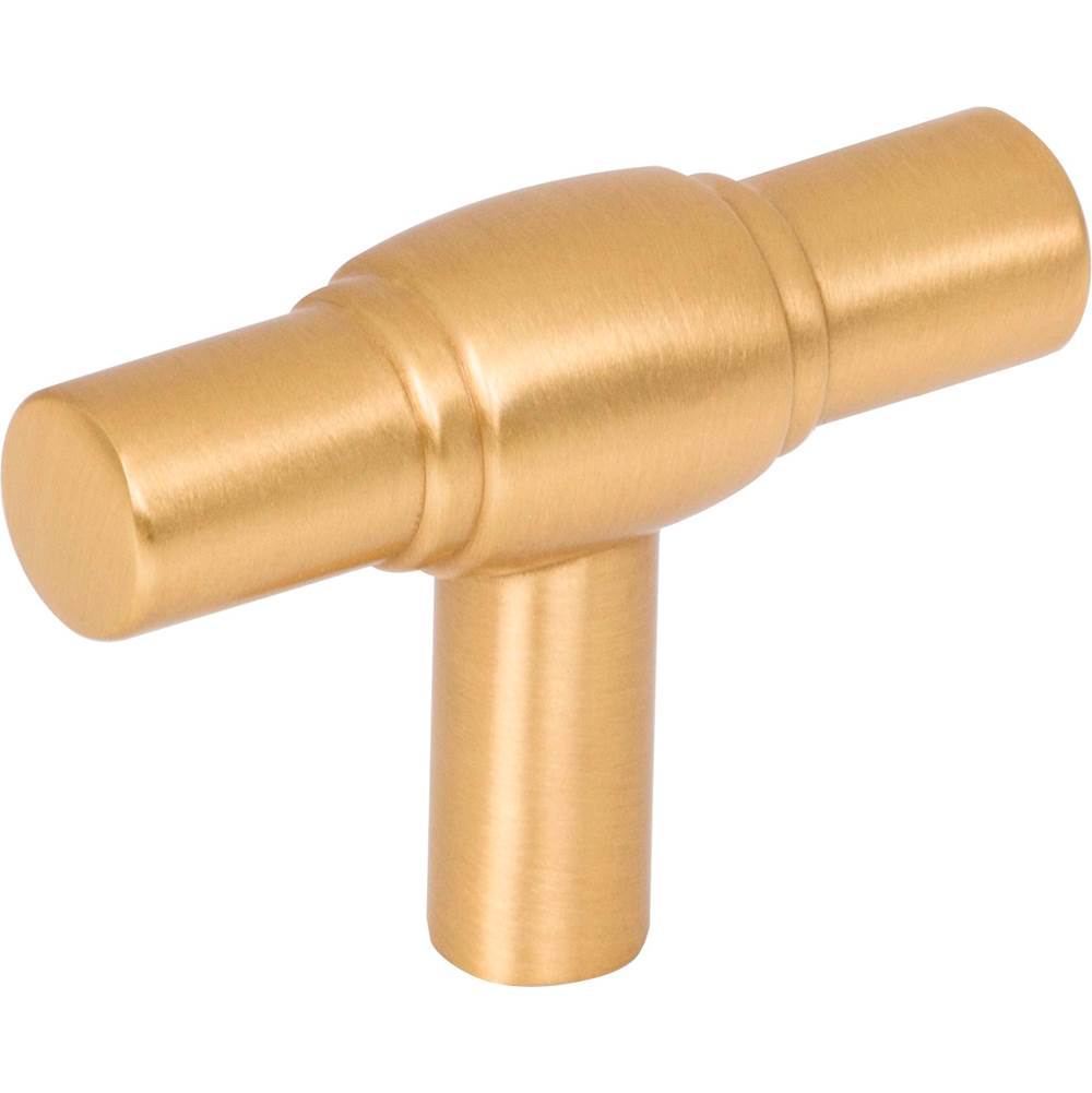 Jeffrey Alexander - 2'' Brushed Gold Hayworth Cabinet ''T'' Knob - Brushed Gold