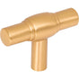 Jeffrey Alexander - 2'' Brushed Gold Hayworth Cabinet ''T'' Knob - Brushed Gold