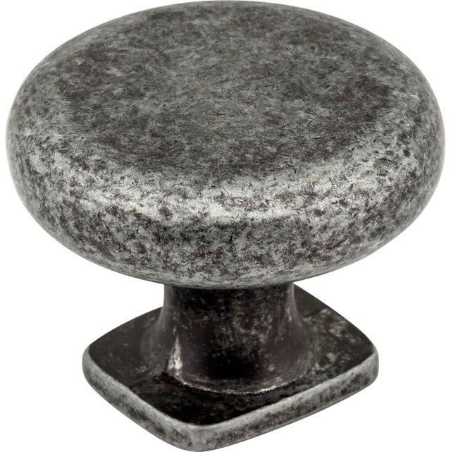 Jeffrey Alexander - 1-3/8'' Diameter Distressed Antique Silver Belcastel 1 Cabinet Knob - Distressed Antique Silver