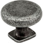 Jeffrey Alexander - 1-3/8'' Diameter Distressed Antique Silver Belcastel 1 Cabinet Knob - Distressed Antique Silver