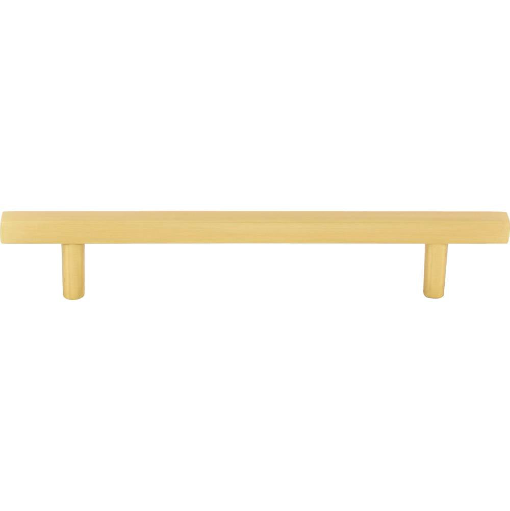 128 mm Center-to-Center Brushed Gold Square Dominique Cabinet Bar Pull