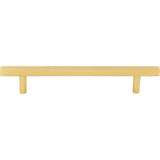 128 mm Center-to-Center Brushed Gold Square Dominique Cabinet Bar Pull