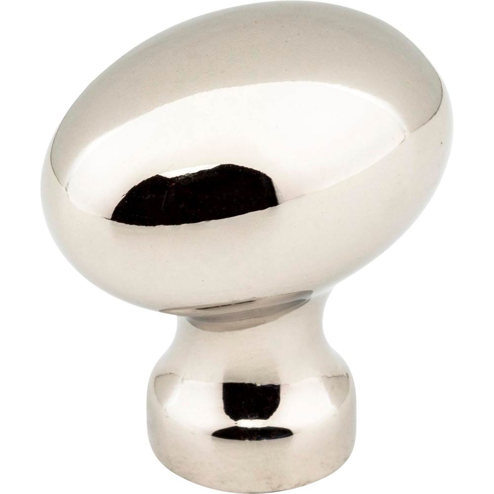 Jeffrey Alexander - 1-3/16'' Overall Length Polished Nickel Football Bordeaux Cabinet Knob - Polished Nickel
