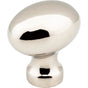 Jeffrey Alexander - 1-3/16'' Overall Length Polished Nickel Football Bordeaux Cabinet Knob - Polished Nickel