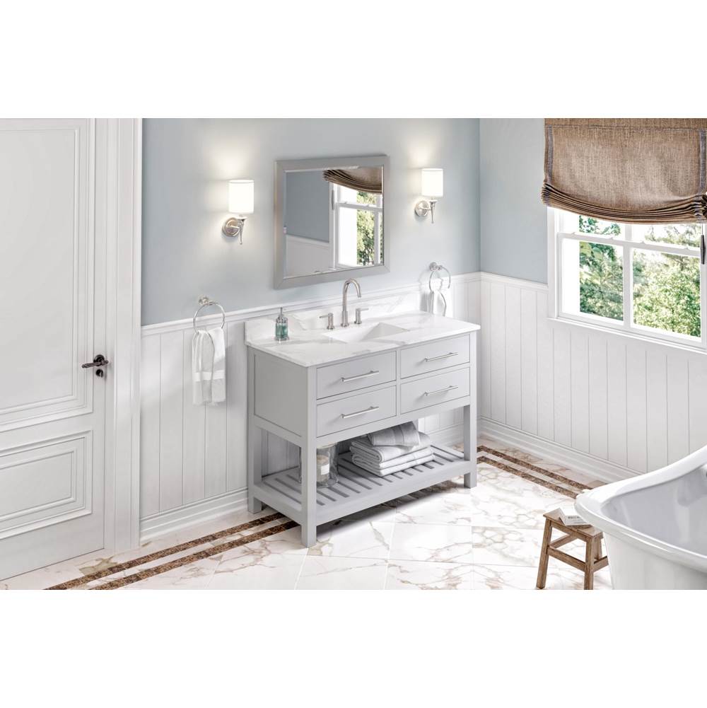 48'' Hale Blue Wavecrest Vanity, Calacatta Vienna Quartz Vanity Top, undermount rectangle bowl