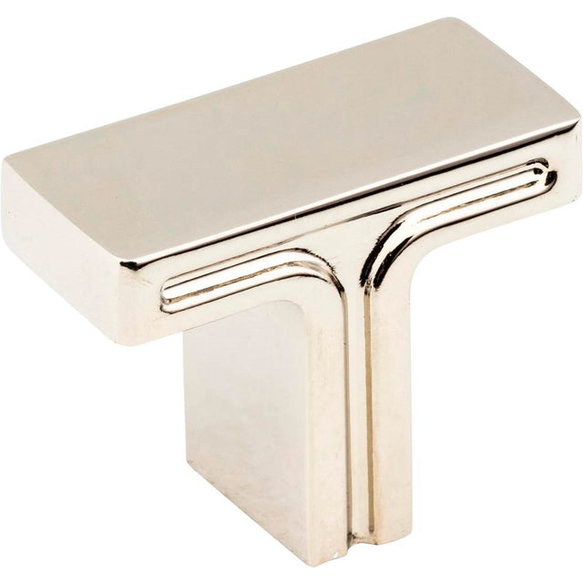 Jeffrey Alexander - 1-3/8'' Overall Length Polished Nickel Rectangle Anwick Cabinet Knob - Polished Nickel