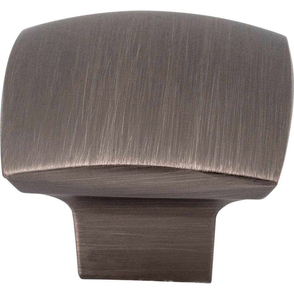1-3/16'' Overall Length Brushed Pewter Square Sonoma Cabinet Knob