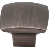 1-3/16'' Overall Length Brushed Pewter Square Sonoma Cabinet Knob