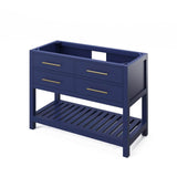 48'' Hale Blue Wavecrest Vanity, Calacatta Vienna Quartz Vanity Top, undermount rectangle bowl