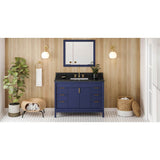Jeffrey Alexander - 48'' Hale Blue Theodora Vanity, Black Granite Vanity Top, Undermount Rectangle Bowl - Hale Blue