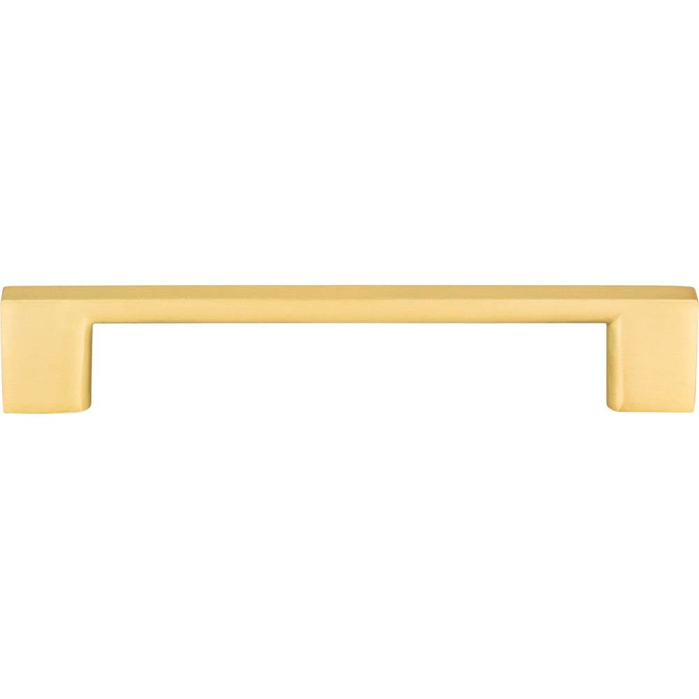 128 mm Center-to-Center Brushed Gold Square Sutton Cabinet Bar Pull