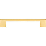 128 mm Center-to-Center Brushed Gold Square Sutton Cabinet Bar Pull