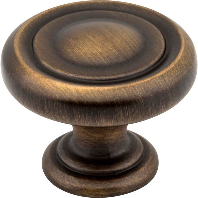 Jeffrey Alexander - 1-1/4'' Diameter Antique Brushed Satin Brass Bremen 1 Cabinet Knob - Antique Brushed Satin Brass